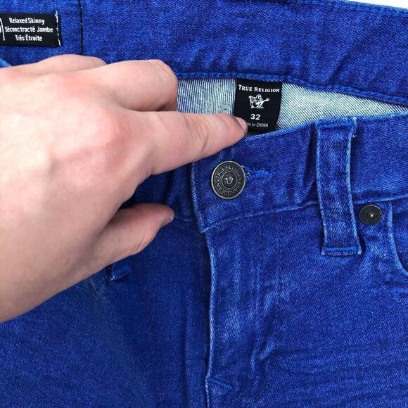 True Religion Jeans Size 32 ROCCO Blue - Picture 8 of 9